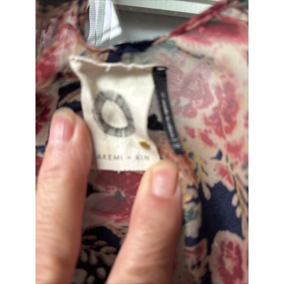 ANTHROPOLOGIE Frida Akemi + Kin Burnout silk Velvet Kimono tunic O/S Multi clr - Picture 14 of 16